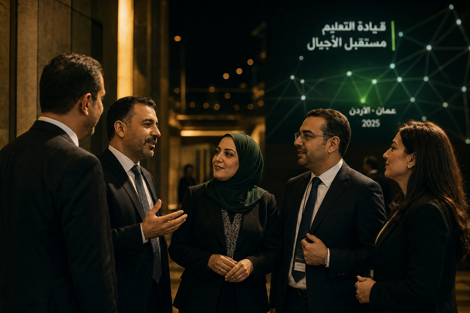 Education leaders in conversation at the forum in Amman